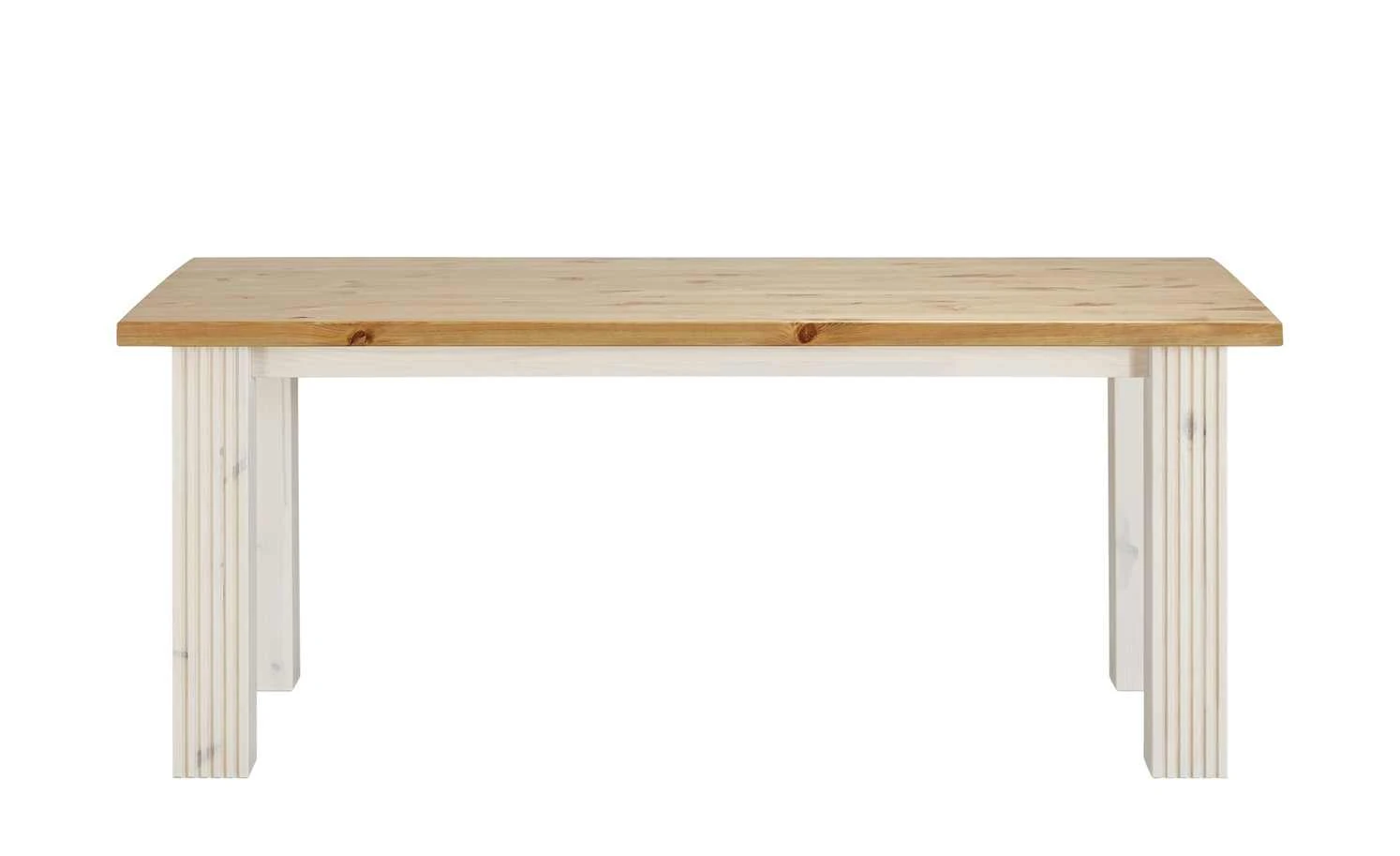 Esstisch Bornholm | Kiefer Weiß / Kiefer antikfarben 160|cm 6 Esstisch Bornholm | Kiefer Weiß / Kiefer antikfarben 160|cm – Bild 4
