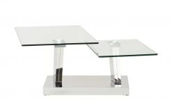 Couchtisch Glas Metall drehbar Budelli | Klarglas -Tischety Verkaufe 10326287 8 201811271457