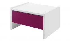 Nachtkommode Holly | Weiß / Fuchsia Nein 34|cm