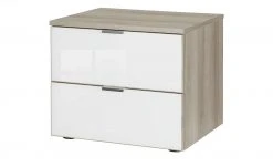 meinSchrank Nachtkommode One 710 | Weiß / Platin-Eiche (Nachbildung)