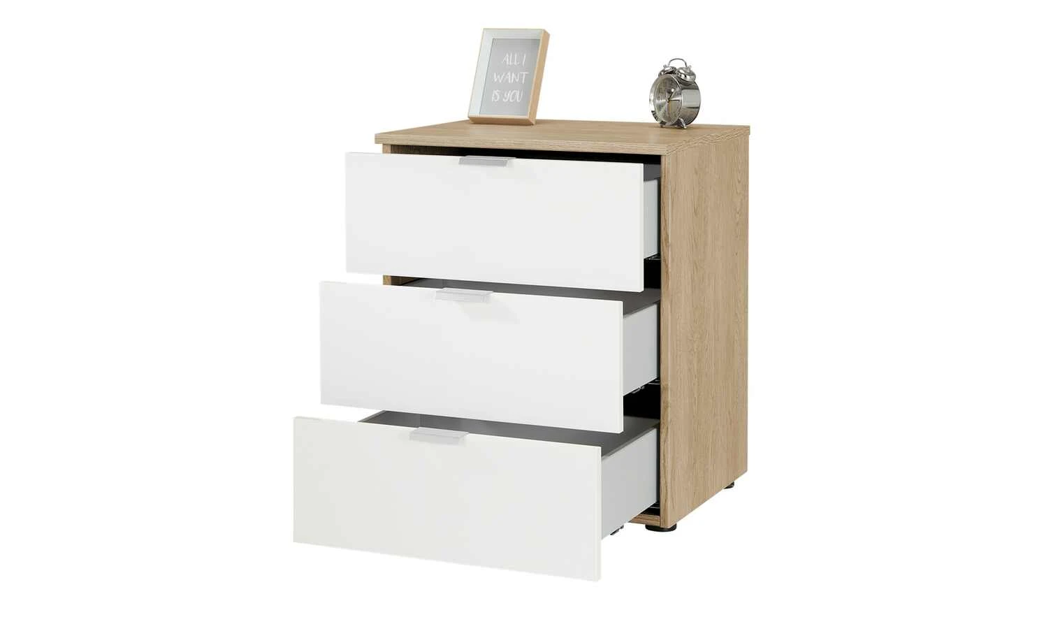 meinSchrank Nachtkommode One 710 | Weiß / Sonoma Eiche (Nachbildung) 6 meinSchrank Nachtkommode One 710 | Weiß / Sonoma Eiche (Nachbildung) – Bild 4