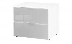 meinSchrank Nachtkommode One 710 | Seidengrau / Weiß