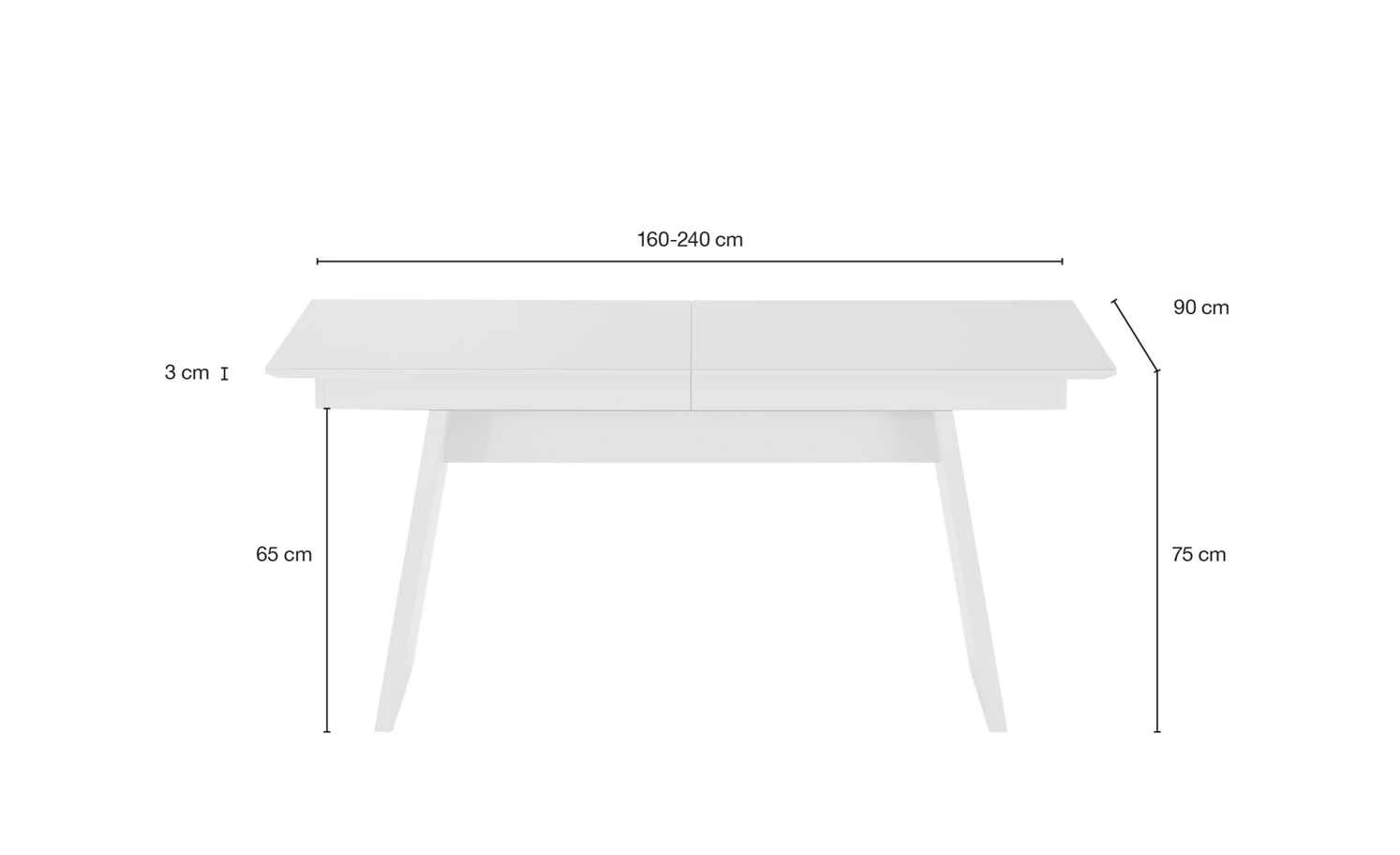 LEONARDO Esstisch ausziehbar Cube | Schwarz 11 LEONARDO Esstisch ausziehbar Cube | Schwarz – Bild 9