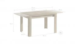 Esstisch ausziehbar FleX | Eiche sägerau (Nachbildung) 120|cm 80|cm -Tischety Verkaufe 11302954 6 201811271458