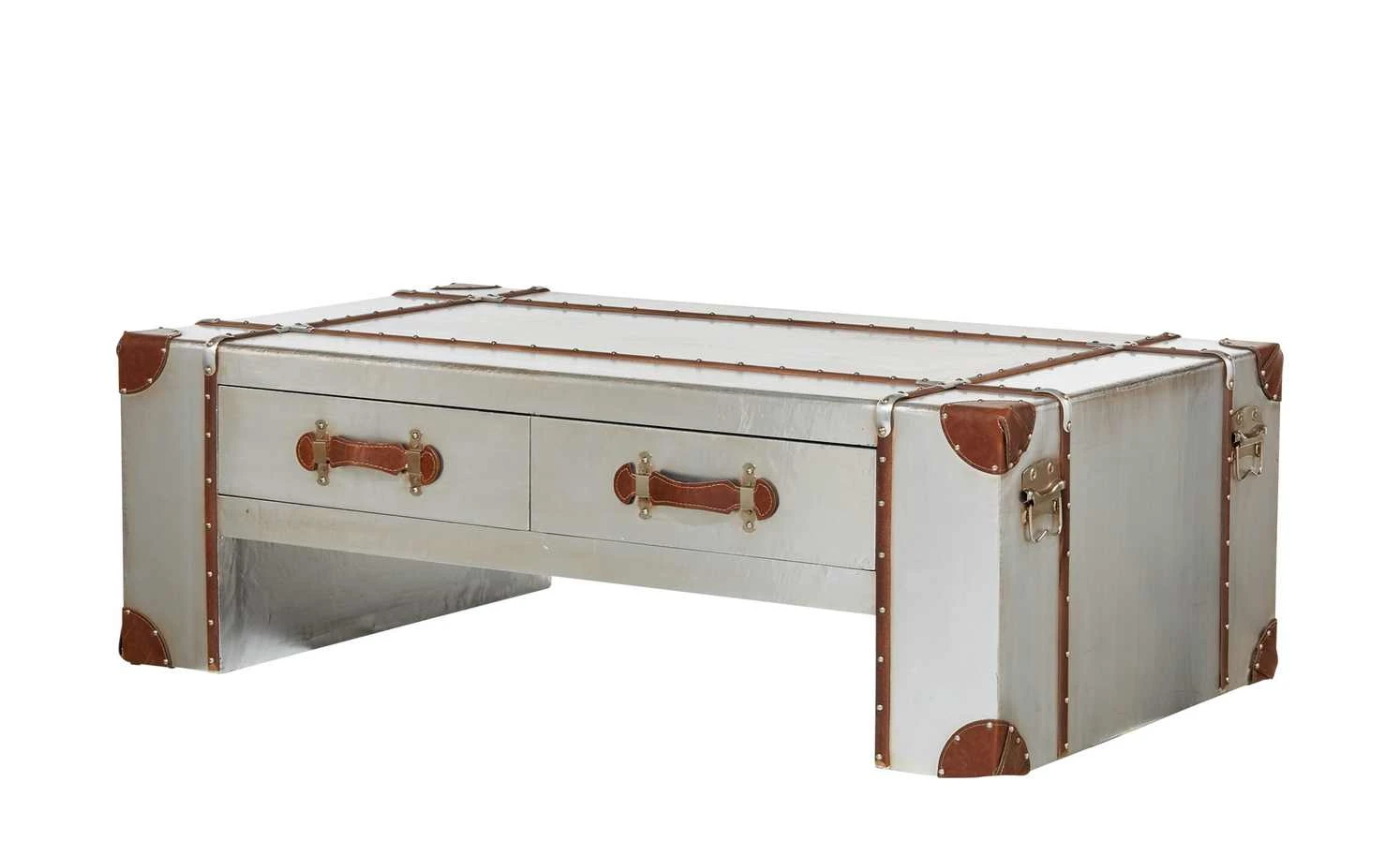 Couchtisch Aluminium Kunstleder Rimini 4 Couchtisch Aluminium Kunstleder Rimini – Bild 2