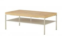 GWINNER WOHNDESIGN Couchtisch Couchtisch Collection | 110|cm Weiß Edelstahlfarben