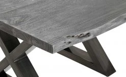 Woodford Couchtisch Alabria | Akazie Grau 75 x 75 cm Antikgrau Gestell in X-Form -Tischety Verkaufe 11327322 14 202205311237