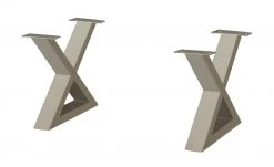 Woodford Couchtisch Alabria | Akazie Grau 75 x 75 cm edelstahlfarbig Gestell in X-Form -Tischety Verkaufe 11327430 5 202205311237