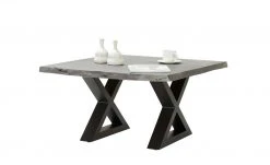 Woodford Couchtisch Alabria | Akazie Grau 75 x 75 cm Anthrazit Gestell in X-Form -Tischety Verkaufe 11327436 4 202009152248