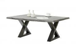 Woodford Couchtisch Alabria | Akazie Grau 110 x 70 cm Antikgrau Gestell in X-Form -Tischety Verkaufe 11327446 5 202010281142