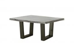 Woodford Couchtisch Alabria | Akazie Grau 75 x 75 cm Antikgrau Gestell in Trapez-Form