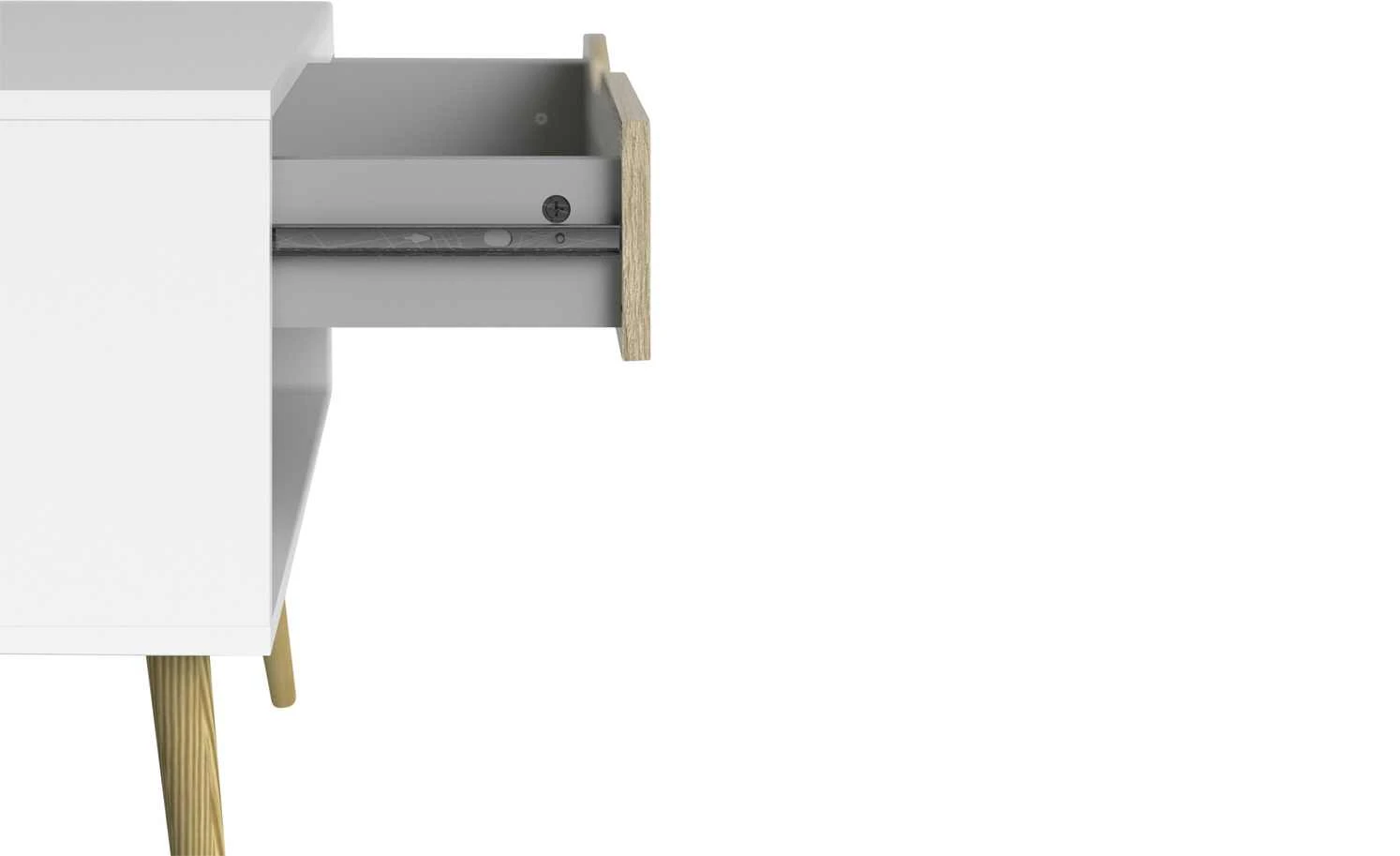 Nachtkommode Ogna | Weiß / Eiche (Nachbildung) 9 Nachtkommode Ogna | Weiß / Eiche (Nachbildung) – Bild 7