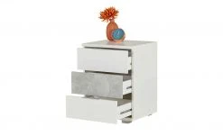 Nachtkommode Codford | Weiß / Beton (Nachbildung) 3|Stück -Tischety Verkaufe 12107591 2 202205031247