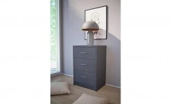 Nachtkommode Ashford | Graphit (Dunkelgrau) 3|Stück