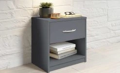 Nachtkommode Ashford | Graphit (Dunkelgrau) 1|Stück