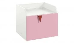 now! by hülsta minimo Nachtkommode Minimo | Weiß / Rosa