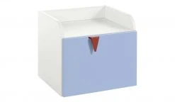 now! by hülsta minimo Nachtkommode Minimo | Weiß / Hellblau