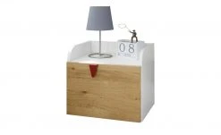 now! by hülsta minimo Nachtkommode Minimo | Weiß / Eiche Natur (Nachbildung) -Tischety Verkaufe 12110451 5 201901221137