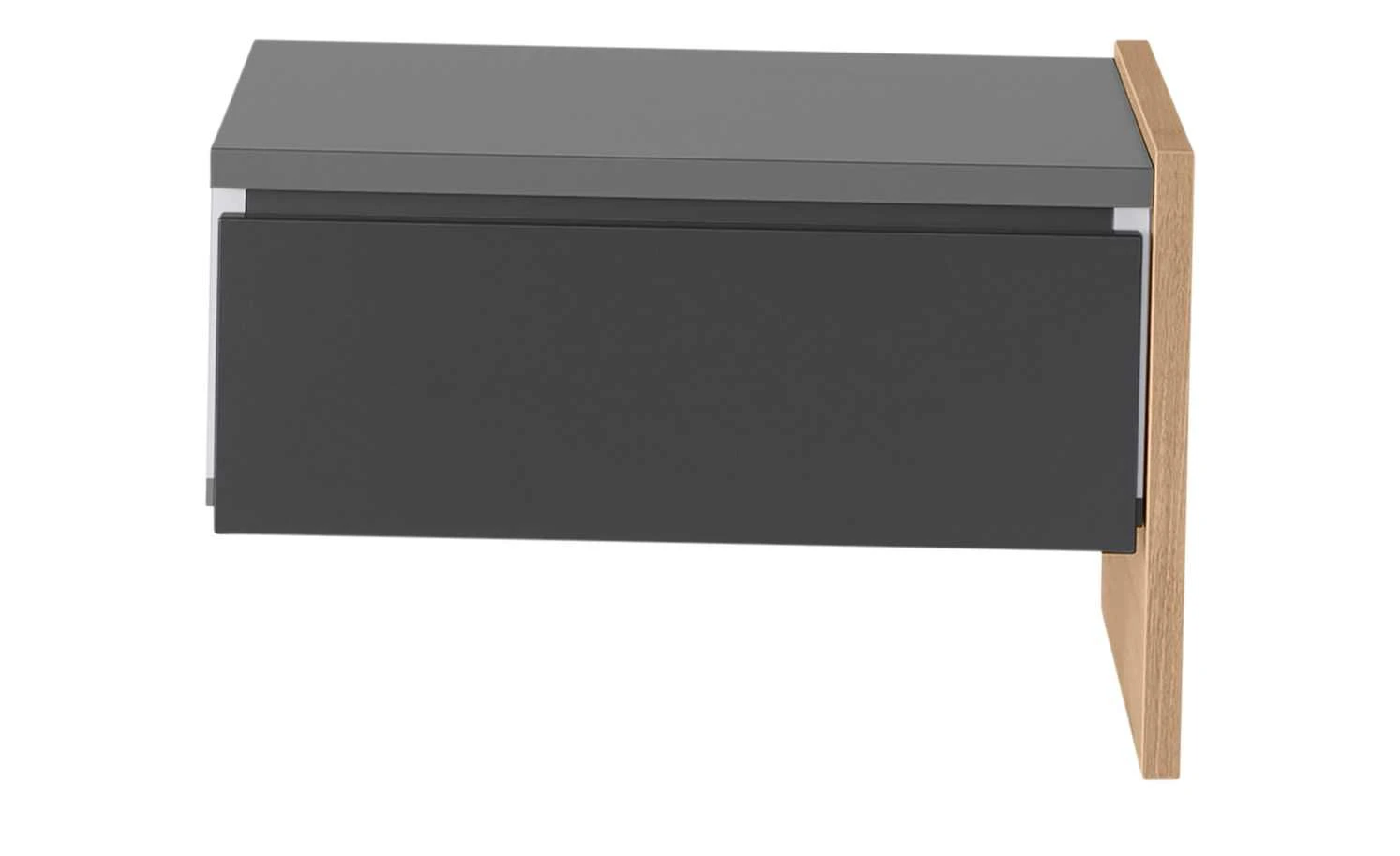 Anbau-Nachtkommode Holly | Mittelgrau / Hickory (Nachbildung) / Anthrazit 8 Anbau-Nachtkommode Holly | Mittelgrau / Hickory (Nachbildung) / Anthrazit – Bild 6