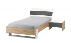 Nachtkommode Holly | Weiß / Hickory (Nachbildung) / Anthrazit Nein 34|cm -Tischety Verkaufe 12114024 2 202002122240