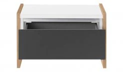 Nachtkommode Holly | Weiß / Hickory (Nachbildung) / Anthrazit Nein 34|cm -Tischety Verkaufe 12114024 5 202002122240