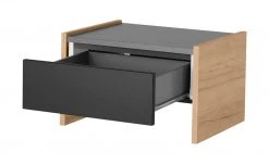 Nachtkommode Holly | Mittelgrau / Hickory (Nachbildung) / Anthrazit Nein 34|cm -Tischety Verkaufe 12114025 7 202002122240