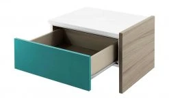 Anbau-Nachtkommode Holly | Weiß / Treibholz (Nachbildung) / Petrol -Tischety Verkaufe 12114535 3 202002142232