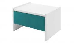 Nachtkommode Holly | Weiß / Petrol Nein 34|cm