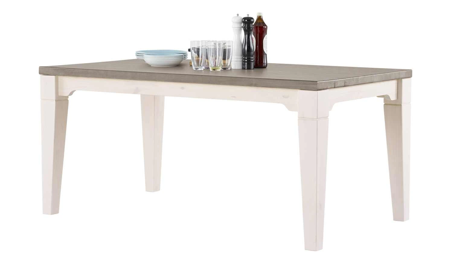 Esstisch Bornholm | Kiefer Weiß / Kiefer lavafarben 120|cm 5 Esstisch Bornholm | Kiefer Weiß / Kiefer lavafarben 120|cm – Bild 3