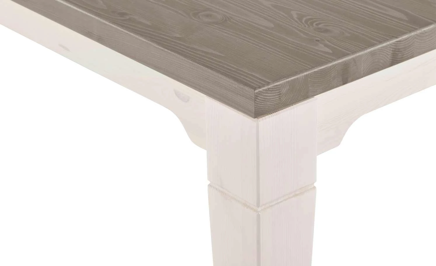 Esstisch Bornholm | Kiefer Weiß / Kiefer lavafarben 120|cm 6 Esstisch Bornholm | Kiefer Weiß / Kiefer lavafarben 120|cm – Bild 4