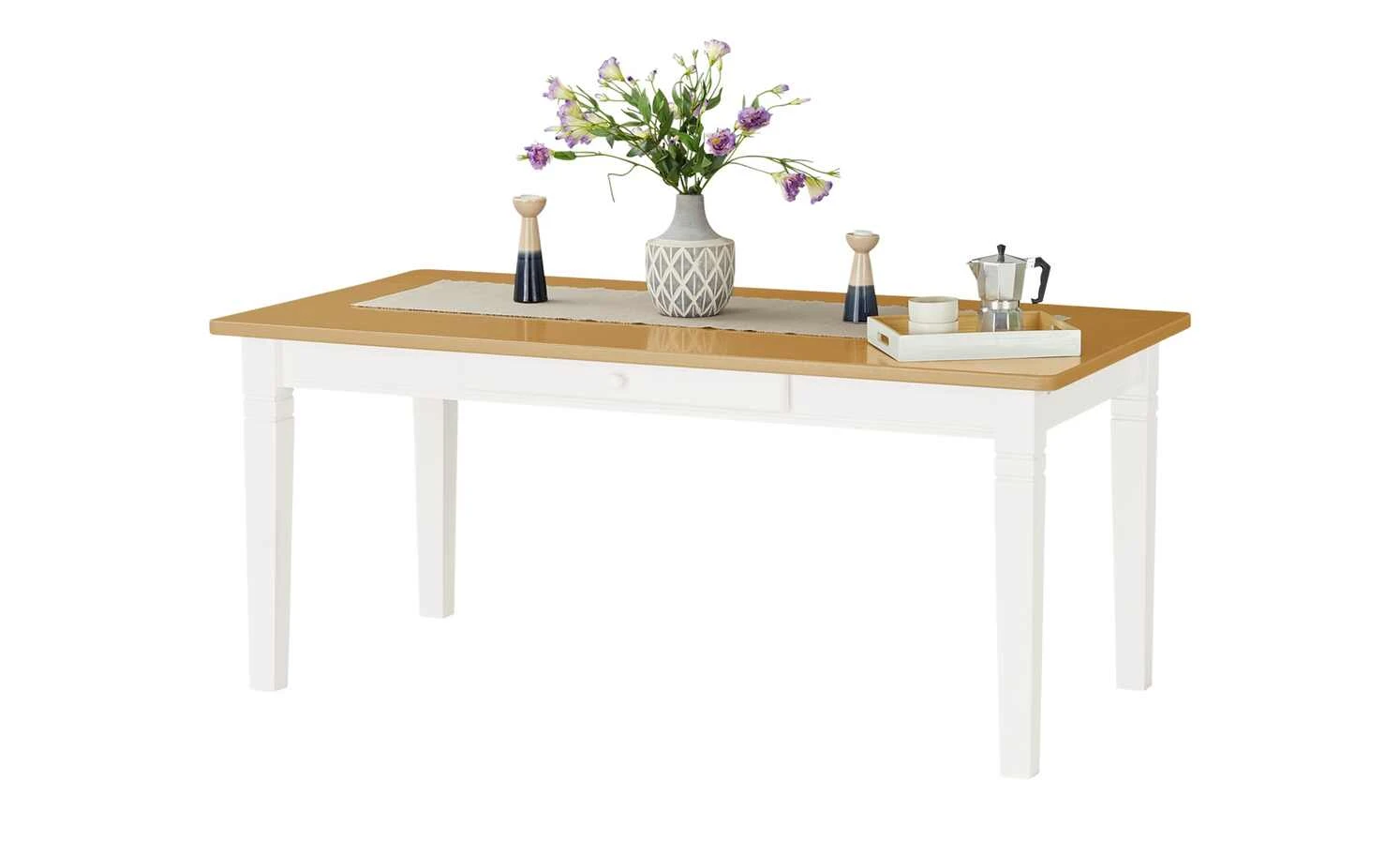 maison bleue Esstisch massiv Florian | Weiß / laugenfarben ca. 180x90 cm 7 maison bleue Esstisch massiv Florian | Weiß / laugenfarben ca. 180x90 cm – Bild 5