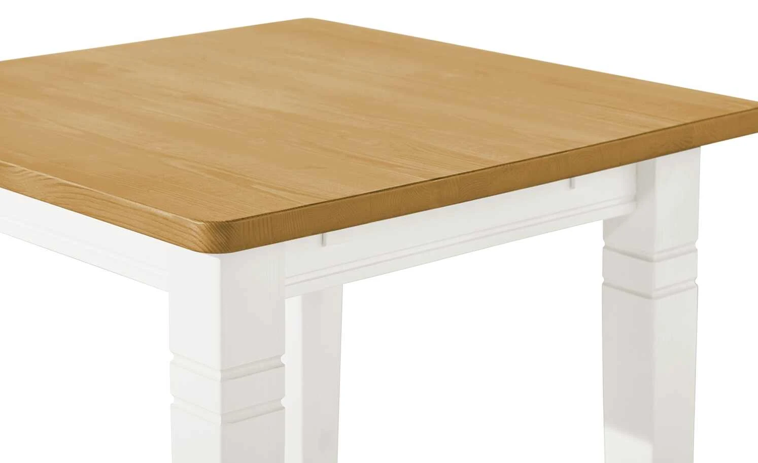 maison bleue Esstisch massiv Florian | Weiß / laugenfarben ca. 78x78 cm 4 maison bleue Esstisch massiv Florian | Weiß / laugenfarben ca. 78x78 cm – Bild 2