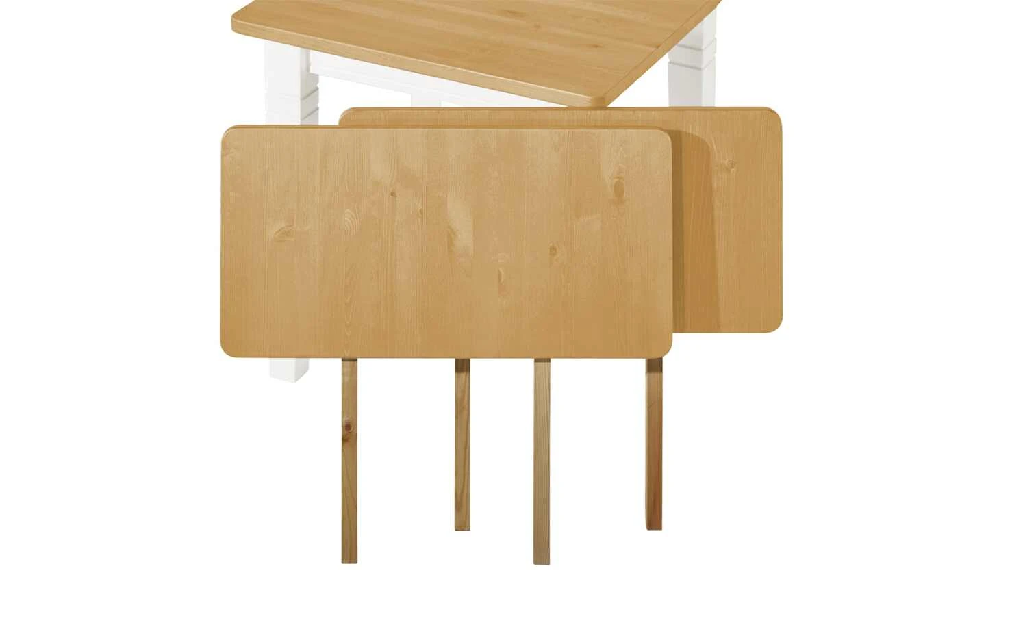 maison bleue Esstisch massiv Florian | Weiß / laugenfarben ca. 78x78 cm 5 maison bleue Esstisch massiv Florian | Weiß / laugenfarben ca. 78x78 cm – Bild 3