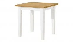 maison bleue Esstisch massiv Florian | Weiß / laugenfarben ca. 78x78 cm