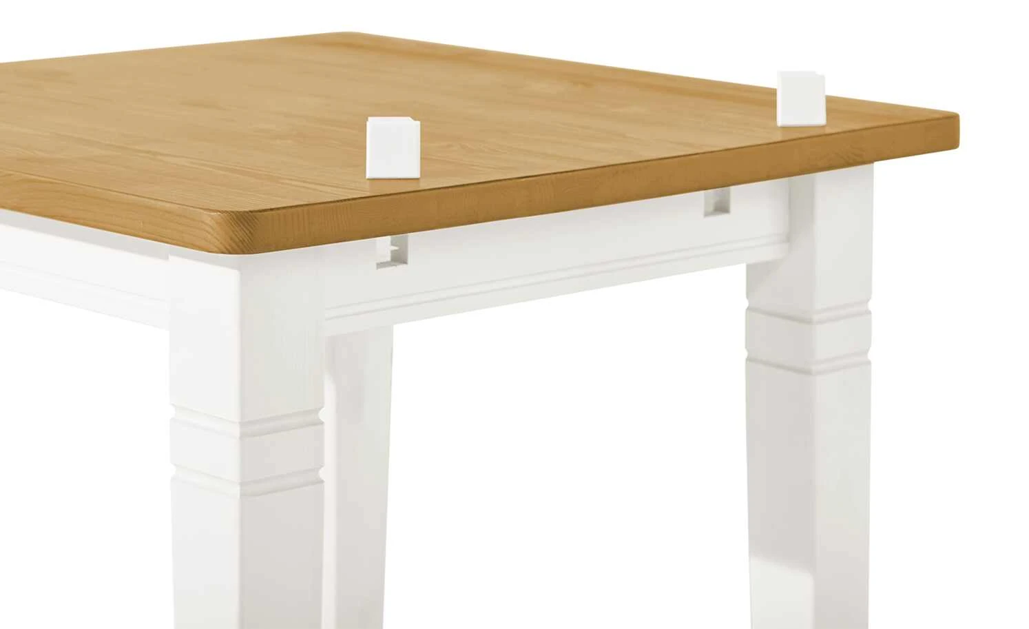 maison bleue Esstisch massiv Florian | Weiß / laugenfarben ca. 78x78 cm 7 maison bleue Esstisch massiv Florian | Weiß / laugenfarben ca. 78x78 cm – Bild 5