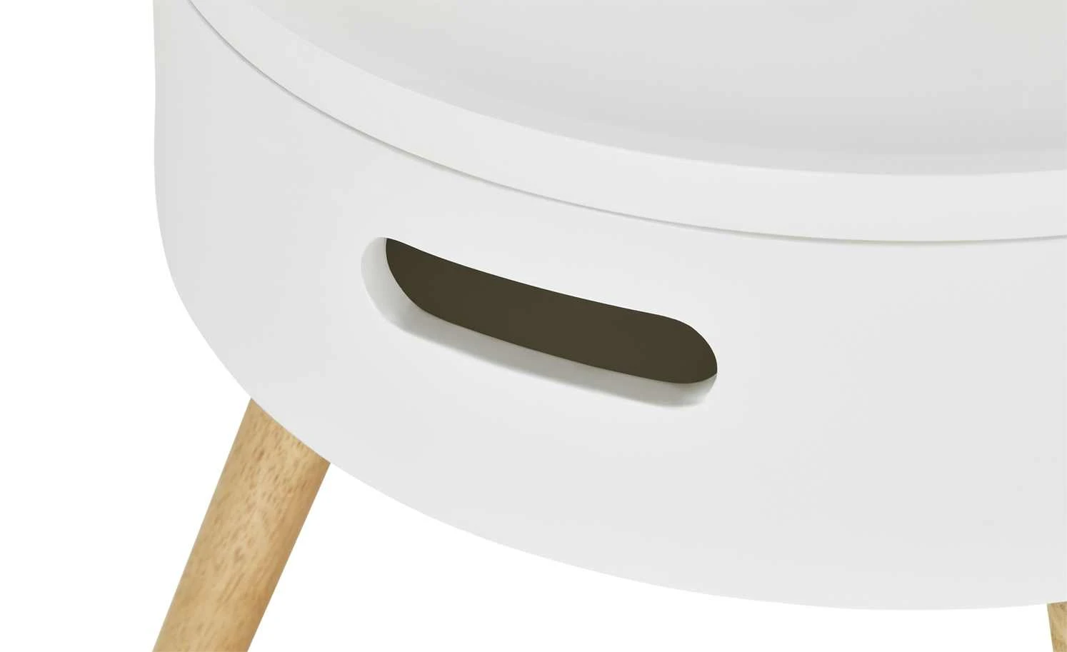 Beistelltisch Cassarina | Weiß / Gummibaum 7 Beistelltisch Cassarina | Weiß / Gummibaum – Bild 5