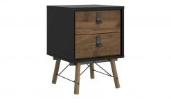 Nachtkommode Rye | Walnuss (Nachbildung) / Schwarz -Tischety Verkaufe 13100449 3 202110281301