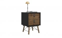 Nachtkommode Rye | Walnuss (Nachbildung) / Schwarz -Tischety Verkaufe 13100449 4 202110281301