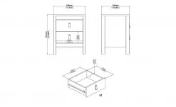 Nachtkommode Madron | Weiß -Tischety Verkaufe 13100457 1 202111192234
