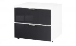 meinSchrank Nachtkommode One 710 | Basalt (Dunkelgrau) / Polarweiß