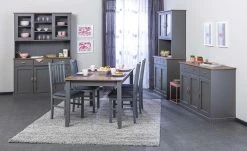 Esstisch Muslone | Grau / Braun