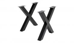 Tischgestell Tuxa massiv | Schwarz X-Form (dick)