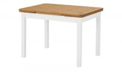 maison bleue Esstisch massiv Carina | 104|cm Weiß / laugenfarbig