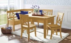 maison bleue Esstisch massiv Florian | laugenfarben ca. 120x78 cm