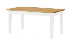 maison bleue Esstisch massiv Florian | Weiß / laugenfarben ca. 160x90 cm