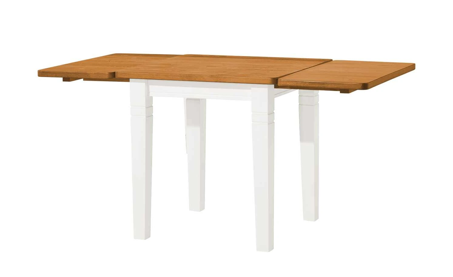 maison bleue Esstisch massiv Florian | Weiß / bernsteinfarben ca. 78x78 cm 4 maison bleue Esstisch massiv Florian | Weiß / bernsteinfarben ca. 78x78 cm – Bild 2