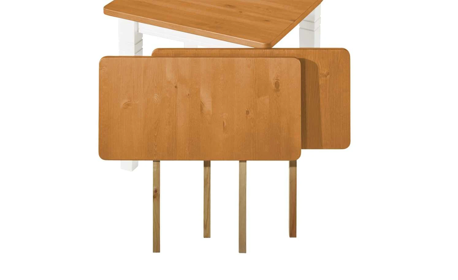 maison bleue Esstisch massiv Florian | Weiß / bernsteinfarben ca. 78x78 cm 6 maison bleue Esstisch massiv Florian | Weiß / bernsteinfarben ca. 78x78 cm – Bild 4