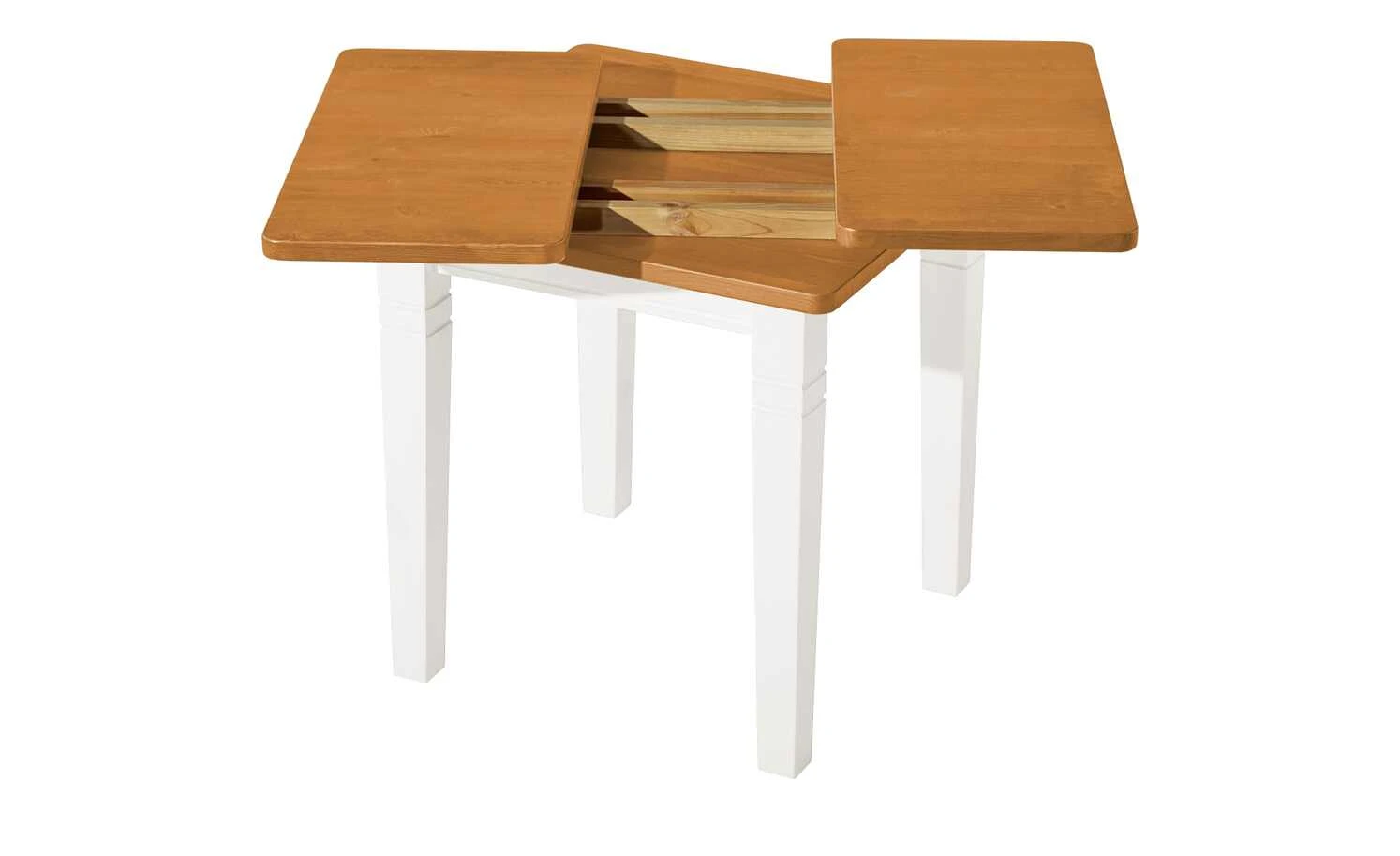 maison bleue Esstisch massiv Florian | Weiß / bernsteinfarben ca. 78x78 cm 10 maison bleue Esstisch massiv Florian | Weiß / bernsteinfarben ca. 78x78 cm – Bild 8