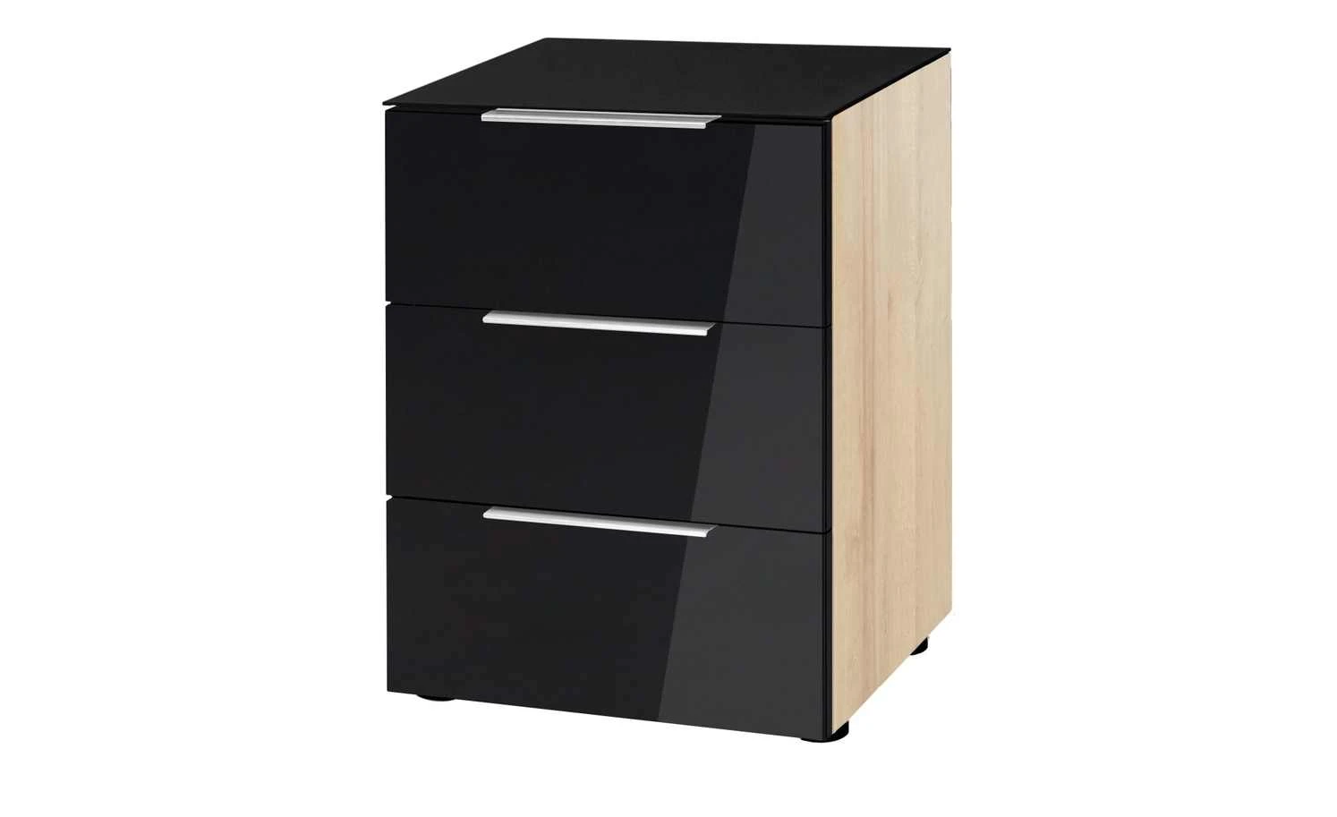 Nachtkommode Vitreo | Eiche Sägerau (Nachbildung) / Anthrazit Abdeckplatte mit zusätzlichem Glas 3 Nachtkommode Vitreo | Eiche Sägerau (Nachbildung) / Anthrazit Abdeckplatte mit zusätzlichem Glas