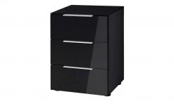 Nachtkommode Vitreo | Anthrazit Abdeckplatte mit zusätzlichem Glas